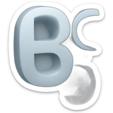 Futuristic letters B and C sticker