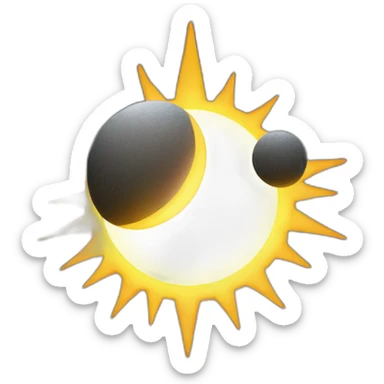 eclipse solaire sticker