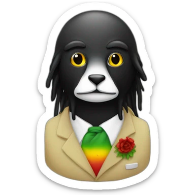 linux tux rastafari sticker