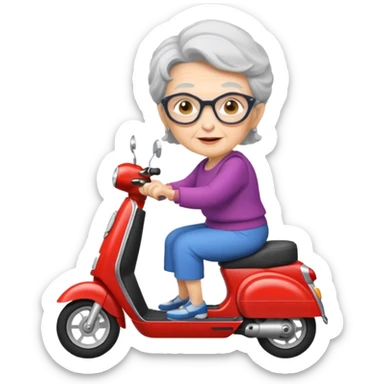 Super fast Granny on a scooter sticker