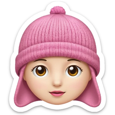 a pink hat sticker