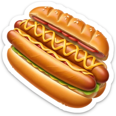 croissant hot dog sticker