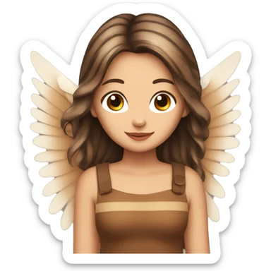 An adult and totally brown striped cat with angel’s wings sticker