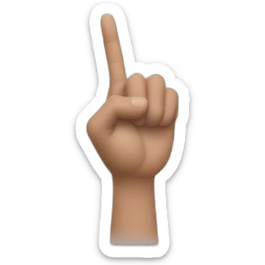 a closed hand with the little finger raised sticker