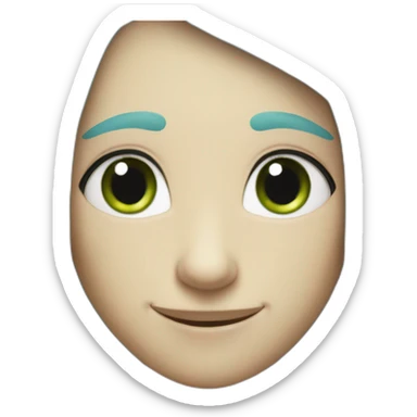 green elf with blue hair and eyes sticker