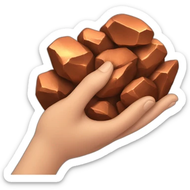 handful of copper ore sticker
