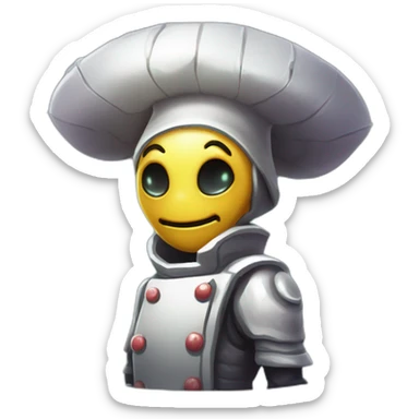 alien chef scifi roguelike rpg style inspired by slay the spire digital art sticker