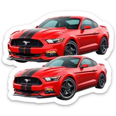 Ford Mustang with center black strip design and in written 309 and in front real pnky sticker