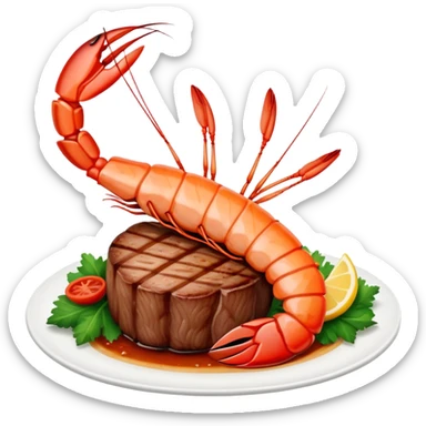 Filet and jumbo prawn  sticker