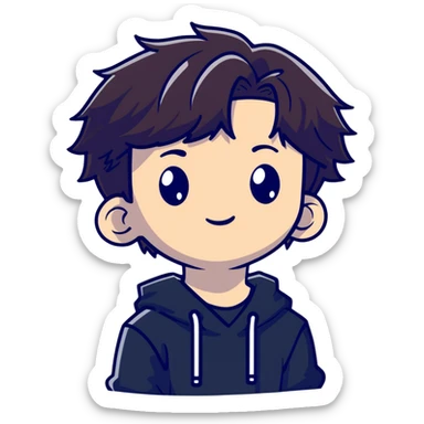 Felix from Stray Kids, K-pop idol with deep voice and freckles sticker