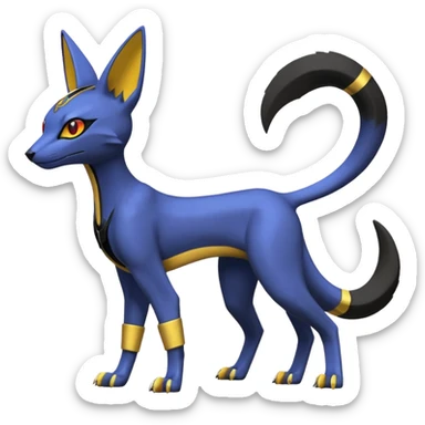 Heliolisk-Bastet-Lombax-Sergal-Umbreon-Cyclizar-Genesect-Pokémon, full body sticker