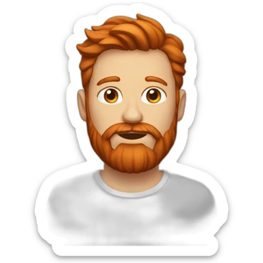 A redhead with beard of 40 yo sticker