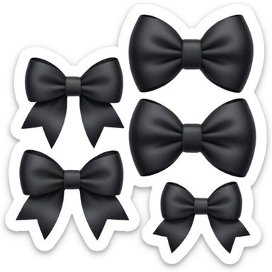 Black bows sticker