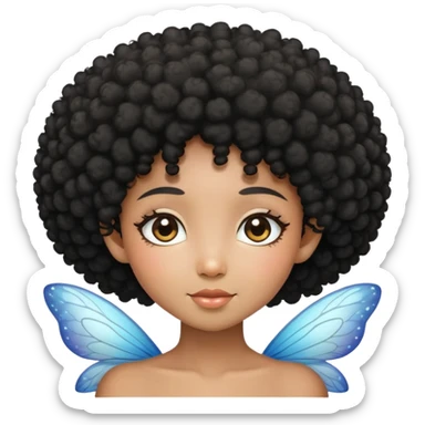 Dreamy nature fairy with Afro black hair  sticker