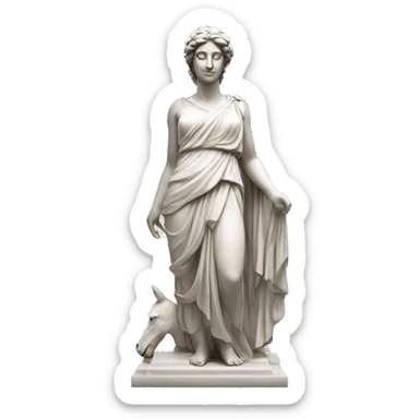 Greek goddess statue sticker