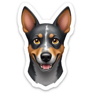 Evil velociraptor Australian cattle dog sticker