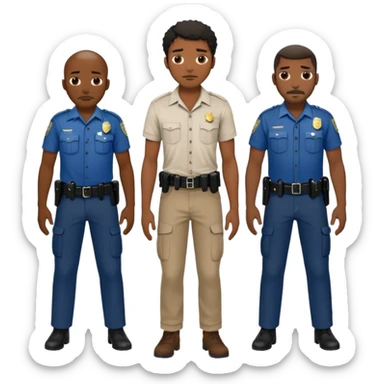 Black man being arrested by cops after escaping from cotton field sticker