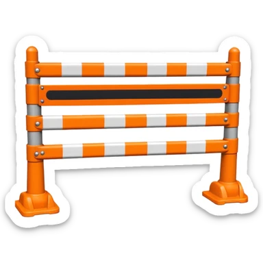 roadwork barrier sticker