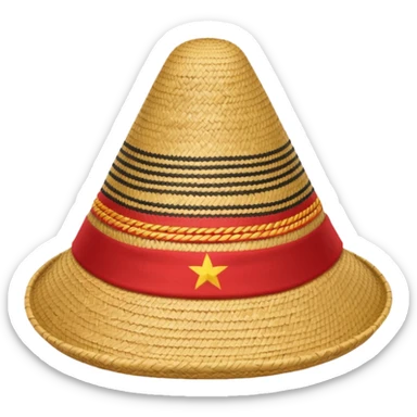 Vietnamese hat of a farmer  sticker