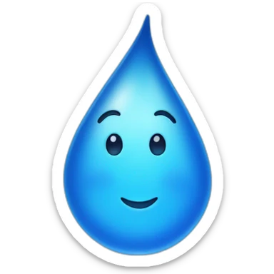 blue waterdrop sticker