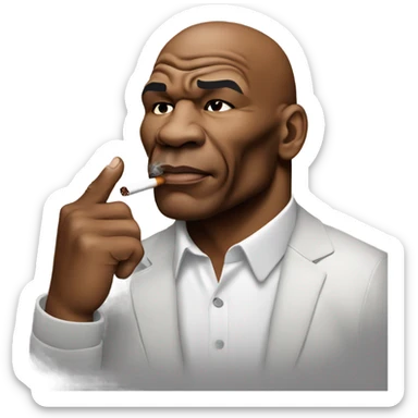 Mike Tyson smoking sticker