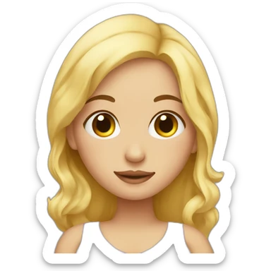 adorable pregnant blond  sticker