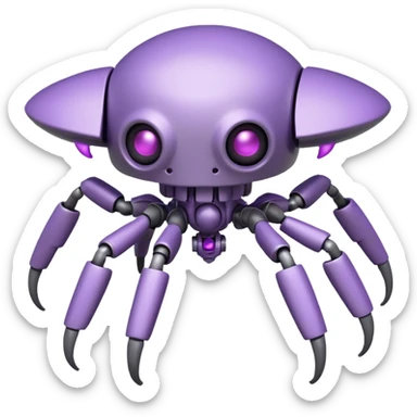 Grey Lavender Aerial Genesect-Duskull-creature sticker