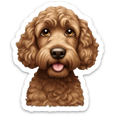Brown cockapoo sticker