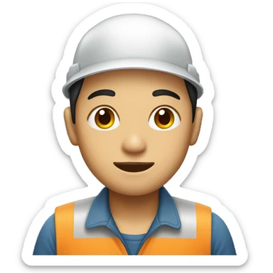 Chinese factory worker sticker