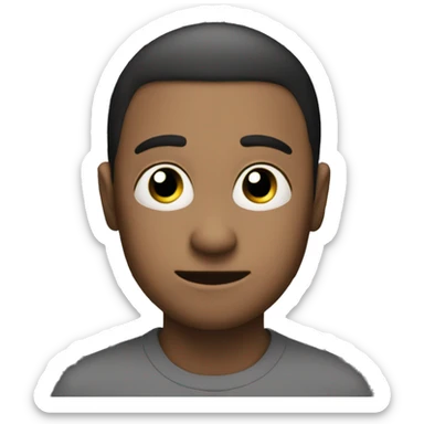 Emoji face with white hearts in his  eyes sticker