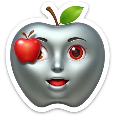android eating apple sticker
