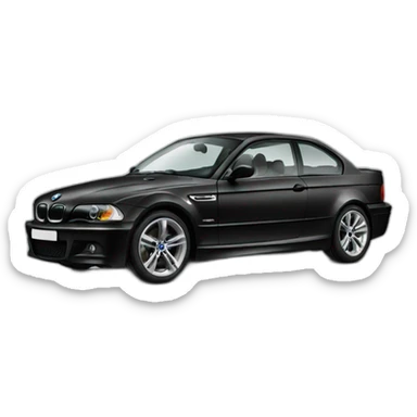BMW car black sticker