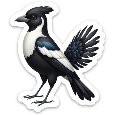 I want a magpie emoji standing sticker