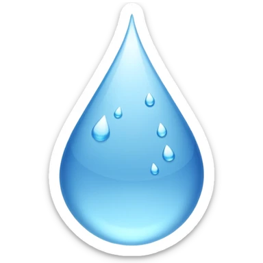 Gota de agua color blanco white sticker