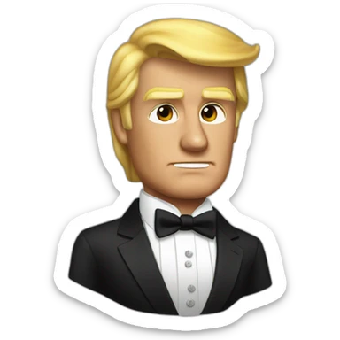 Trump as james bond sticker