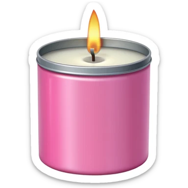 pink candle tin sticker