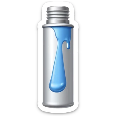 a white color oil paint tube sticker