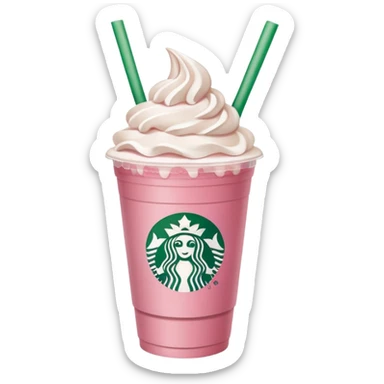 Pink Strawberry Frappe Starbucks  sticker