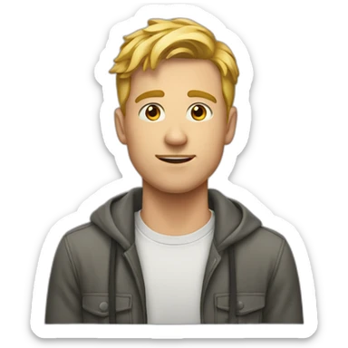 20 year old white man sticker