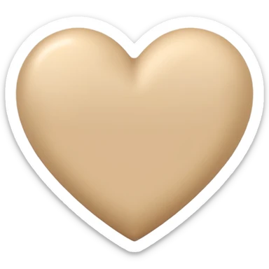 corazón beige sticker