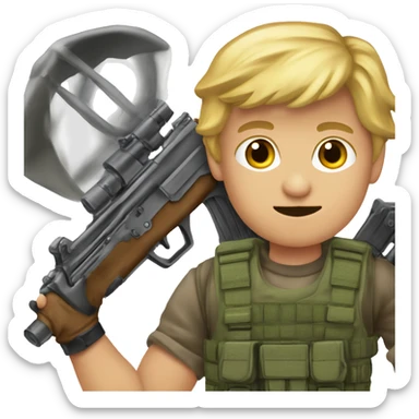 1. Stehender fröhlicher Junge, der seine Arme vor dem Körper verschränkt. sticker