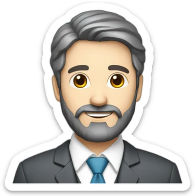 husband classy caucasian middle age dark gray hair trimmed beard wearing business suit holding bible, wife asian age 55 dark hair nurse uniform, no children sticker