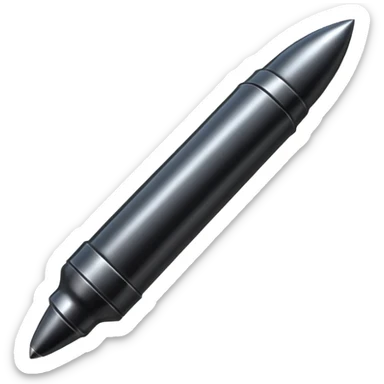 black very long bullet metallic 50 sticker