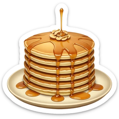 pancakes with caramel and nuts sticker