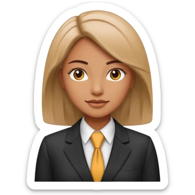 female boss in suit sticker