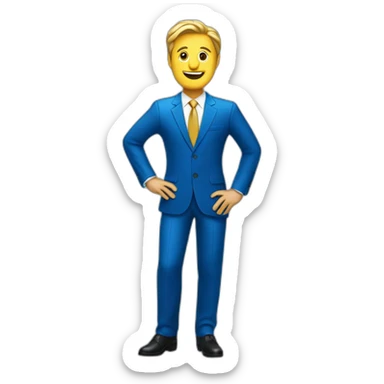 Posh-man-with-blue-suit-offering-goldbar sticker