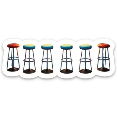 A 3D cartoon bar interior with a counter, glowing shelves of colorful bottles, tall stools, and hanging lights, warm ambient lighting, realistic reflections, Memoji-style. Photo Frame. Negative : Transparent. sticker