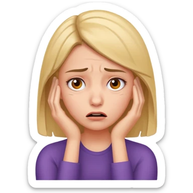 stressed women sticker