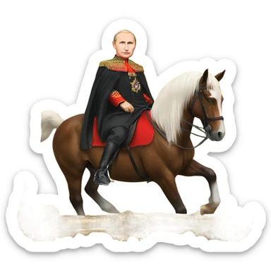 Vlad Putin on a horse sticker
