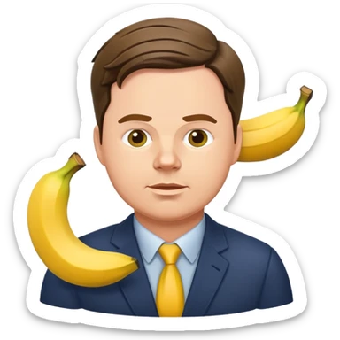 JD Vance slipping on a banana peel sticker